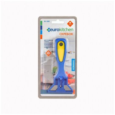 Скребок Eurokitchen для чистки стеклокерамики синийжелтый 437₽