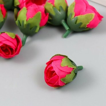 Бутон на ножке для декорирования Роза пионовидный бутон фиолет 25х3 см 462₽