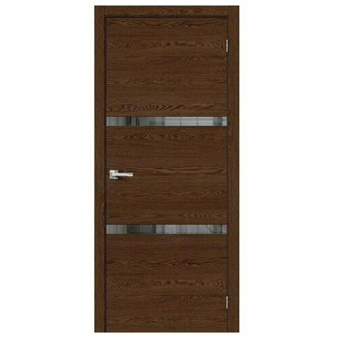 Межкомнатная дверь эко шпон bravo s Браво-255 остекленная Brown Skyline mrwood 6723₽