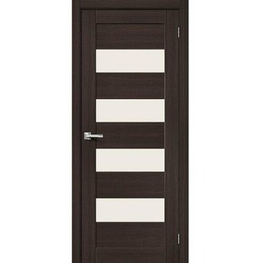 Межкомнатная дверь эко шпон bravo x Браво-23 остекленная Wenge Melinga mrwood 3889₽