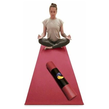 Коврик для йоги и фитнеса RamaYoga Yin-Yang PRO цвет бордо размер 220 х 80 х 045 см 6553₽