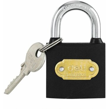 Замок навесной 38мм Deli DL508902 автомат личинка латунь 3 ключа защита от влаги 285₽