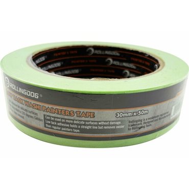 Rollingdog Малярная лента Low Tack Washi Tape малярный скотч 30 мм х 50 м для деликатных поверхностей 81445 1190₽