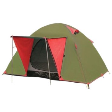 Палатка кемпинговая трёхместная Tramp LITE WONDER зеленыйкрасный 5600₽