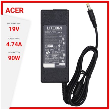 Блок питания для Acer 19V 474A 90W PA-1900-05 PA-1900-32 ADP-90SB BB PA-1900-24 Aspire V3-571G 7750g 5742g штекер 55x17мм 1162₽