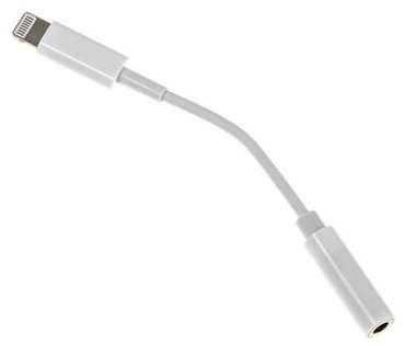 Переходник/адаптер Luazon Lightning - mini jack 3.5 mm, белый