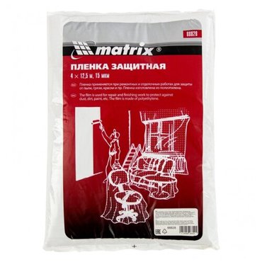 Пленка защитная Matrix 88828 4 х 125 м 15 мкм полиэтиленовая 666₽