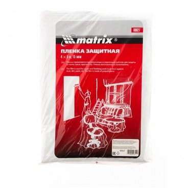 Пленка защитная Matrix 4 х 5 м 15 мкм полиэтиленовая 88827 361₽