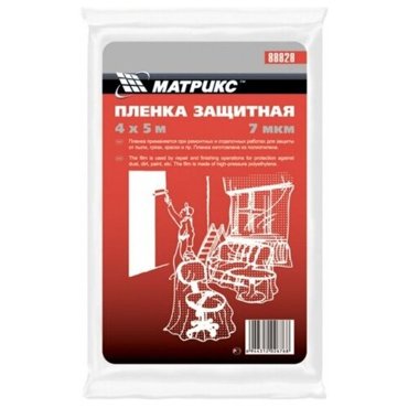 Защитная пленка MATRIX 88828 4 х 12 5 м 15 мкм полиэтиленовая 760₽