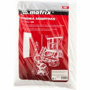 Защитная пленка Matrix 88803 4 х 12 5 м 7 мкм полиэтиленовая 440₽