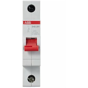 ABB SHD201 Рубильник 1P 63A рычаг крас 1200₽