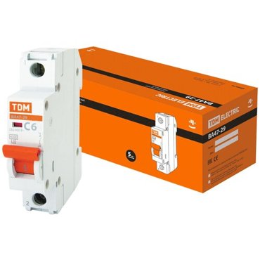 Авт выкл ВА47-29 1Р 6А 45кА х-ка С TDM 259₽