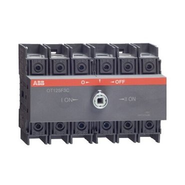 OT100F3C Реверсивный рубильник 3-полюсный 100А без ручки ABB 1SCA105008R1001 18392₽