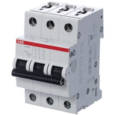S203 D40 автоматический выключатель 3-полюсный 40А 6кА хар-ка D ABB 2CDS253001R0401 11539₽