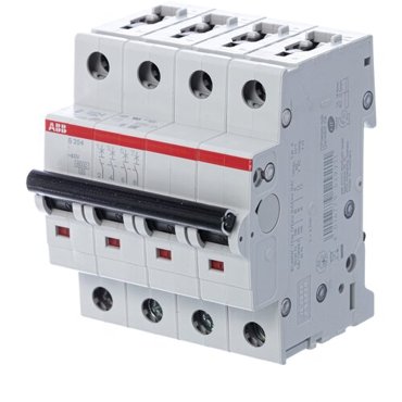 S204 C80 Автоматический выключатель 4-полюсный 80А 6кА хар-ка C ABB 2CDS254001R0804 14462₽
