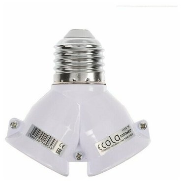 Ecola Переходник Ecola с цоколя E27 на 2хE27 белый 432₽