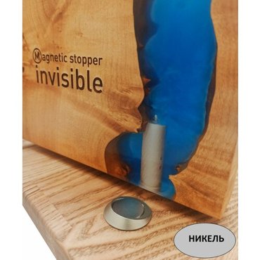 Магнитный напольный стопор для двери Magnetic stopper INVISIBLE D2 никель 2200₽