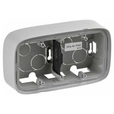 Коробка для накладного монтажа 2 поста Алюминий Valena ALLURE 755572 2547₽