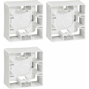 Коробка установочная Legrand Etika 885x885 квадратная для кирпичных и бетонных стен IP30 белая комплект из 3 шт 1208₽