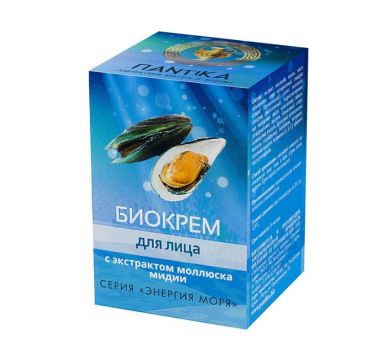 Биокрем с экстрактом моллюска мидии Энергия моря дозатор 30 г Пантика 519₽