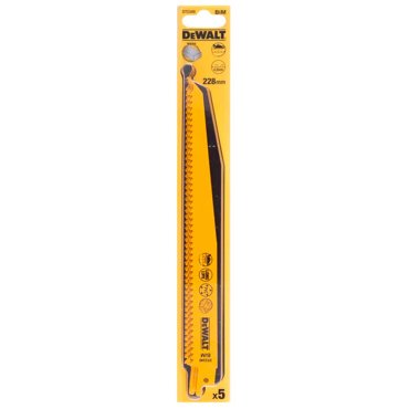 Полотно для сабельной пилы по дереву DeWalt DT2349 S1111DF 228мм 5шт 3580₽