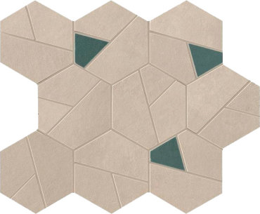 Мозаика Atlas Concorde Boost Pro Cream Mosaico Hex Blue 25х285 тёмно-бежевый 29561₽