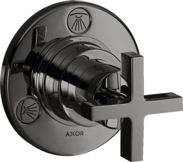 Переключатель потоков Axor Citterio TrioQuattro 39925330 на три потребителя полированный чёрный хром 42840₽