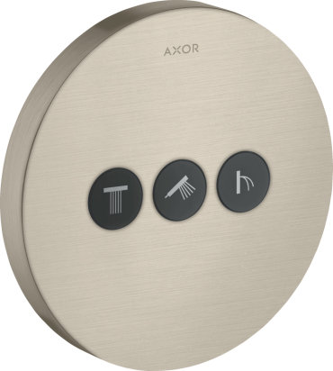 Переключатель потоков Axor ShowerSelect 36727820 на три потребителя шлифованный никель 94070₽