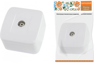 Розетка TV внешняя TDM Дача белый SQ1824-0013 60₽