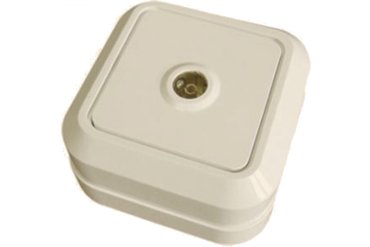 Розетка TV внешняя TDM Ладога слоновая кость SQ1801-0026 65₽