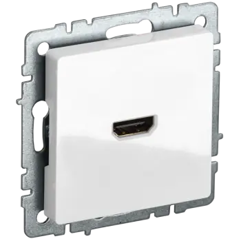 Розетка 1xHDMI РHDMI-0-БрБ механизм без рамки скрытый монтаж белый IEK BRITE BR-H10-K01 587₽