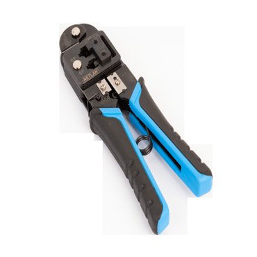 Клещи обжимные кримпер NETLAN RJ458P8C RJ126P6C RJ116P4C профессиональный 2 гнезда торцевой с возвратной пружиной EC-CI-286 1052₽