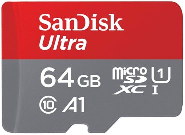 Карта памяти 64Gb microSD Sandisk Ultra Class 10 UHS-I V30 A1 SDSQUAB-064G-GN6MN 771₽