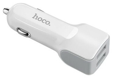Автомобильное зарядное устройство Hoco Grand Style Z23 2xUSB 24А кабель microUSB белый 6957531078029 270₽