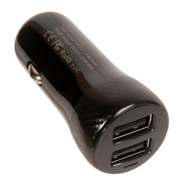 Автомобильное зарядное устройство Hoco Z21 2xUSB 24A QC черный 813757 455₽