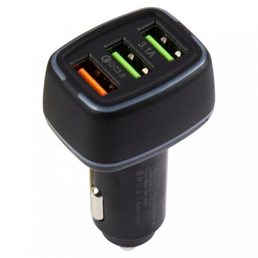 Автомобильное зарядное устройство Red Line C23 3xUSB 31А 18 Вт QC черный УТ000027495 420₽