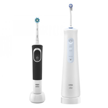 Набор электрическая зубная щетка Oral-B Vitality black Ирригатор Oral-B Aquacare 4 12283₽