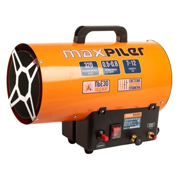 Пушка тепловая газовая Maxpiler MGH-1201 7-12кВт 320мч расход 05-08 кгч пьезоподжиг 9102₽