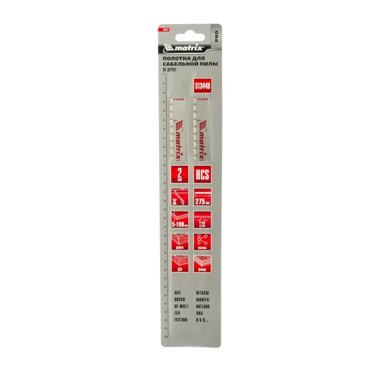 Полотна по дереву для сабельной пилы Matrix PRO 782011 S1344D 275 43 мм HCS 2 шт 466₽