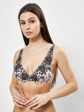 Бюстгальтер push-up розовый с деталями из сетки и кружева 1499₽