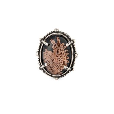 Gem Kingdom Кольцо из серебра со вставкой из инкурстированного стекла ручной росписи с изображением Пегаса 27200₽