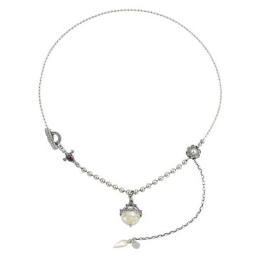 Gem Kingdom Серебряное колье с перламутром и гранатом 19500₽