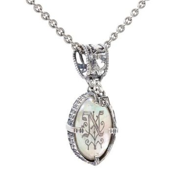 Gem Kingdom Серебряный медальон с буквой N
