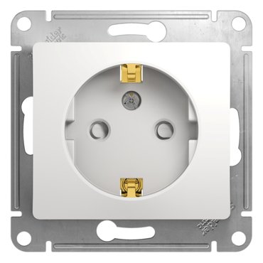 Розетка с заземлением со шторками 16А механизм Systeme Electric Schneider Electric Glossa белый GSL0001455 5 шт 1173₽