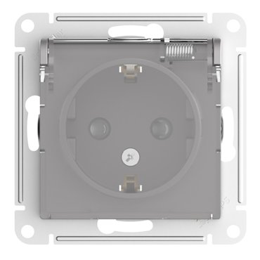 Розетка с заземлением со шторками 16А Systeme Electric Schneider Electric AtlasDesign Aqua алюминий ATN440346 451₽