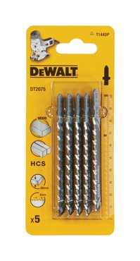 Пилка для лобзика DEWALT DT2075 по дереву из высокоуглеродистой стали HCS 100 x 68 x 40 x 60 мм T144DP 5 шт 1210₽