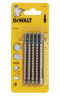 Пилка для лобзика DEWALT DT2165 по дереву из высокоуглеродистой стали HCS 100 x 73 x 25 x 30 мм T101B 5 шт 990₽