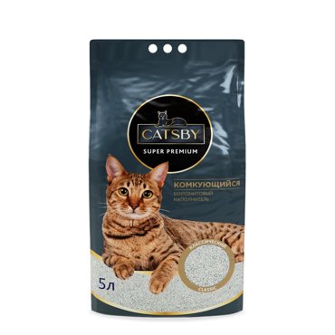Наполнитель для кошачьего туалета CATSBY Classic комкующийся минеральный 5л 814₽