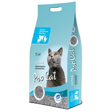 Наполнитель для кошачьего туалета Pro Cat ультра комкующийся 15кг 3199₽