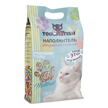 Наполнитель для кошачьего туалета TOOCATTISH растительный комкующийся Мультифрукт 6л 826₽